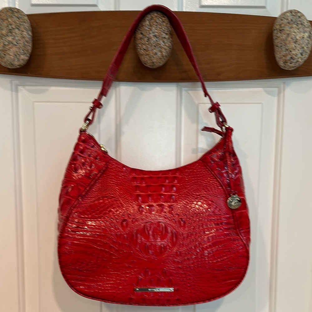 Brahmin Red Melbourne Shoulder Bag